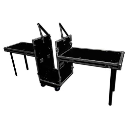10u x 16u Mixer Rack Twin Table Flight Case